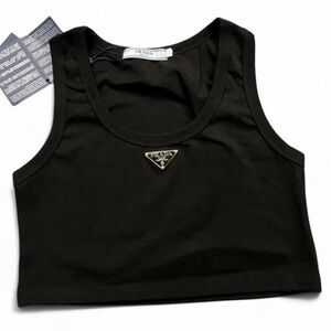 Prada Sleek Black Crop Top